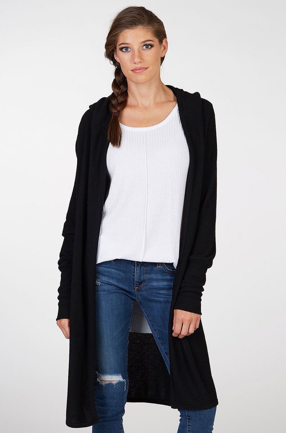 BLACK KNIT DUSTER - Kingfisher Road - Online Boutique