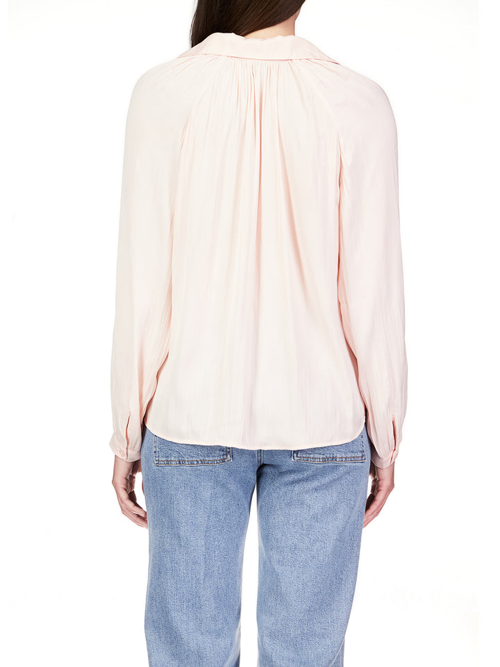 CASUALLY CUTE SATEEN BLOUSE - PINK SOUFFLE - Kingfisher Road - Online Boutique
