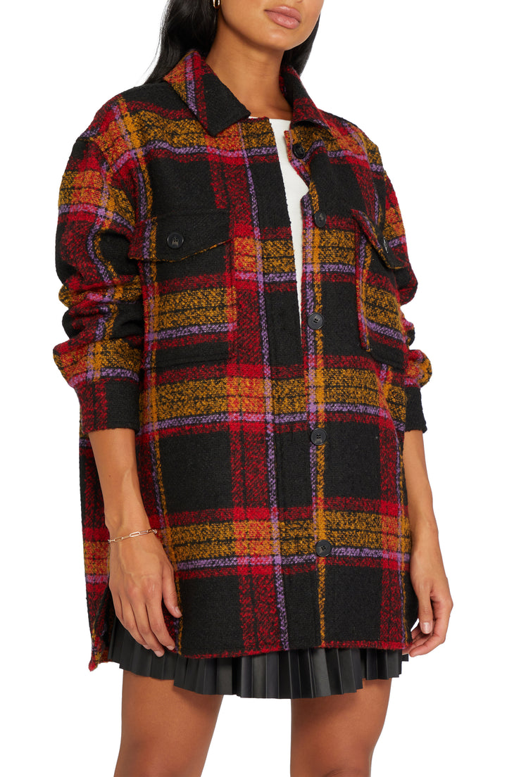 CARSON PLAID MIDI SHACKET - Kingfisher Road - Online Boutique