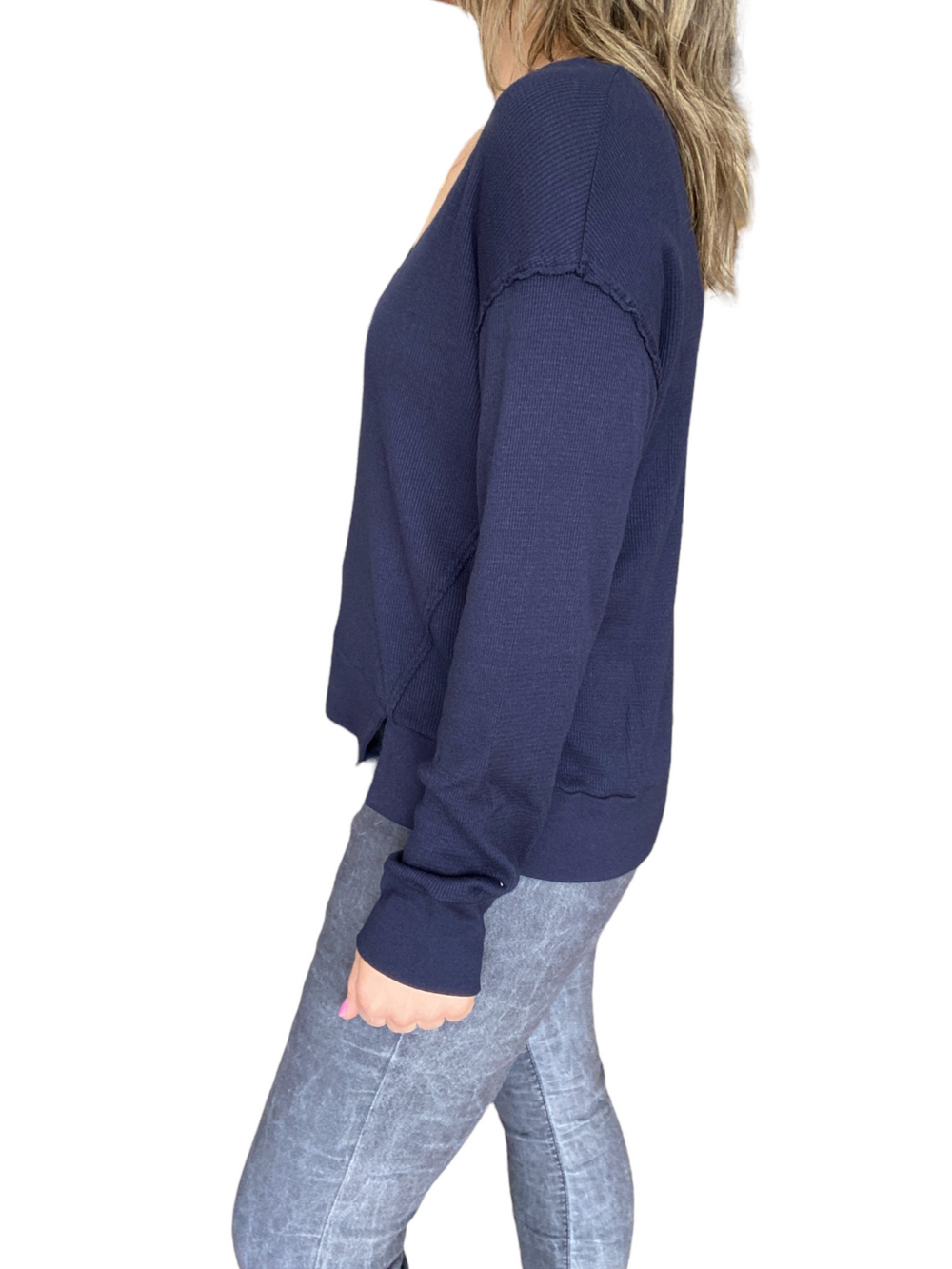 CAMILA V NECK PULLOVER - ADMIRAL - Kingfisher Road - Online Boutique