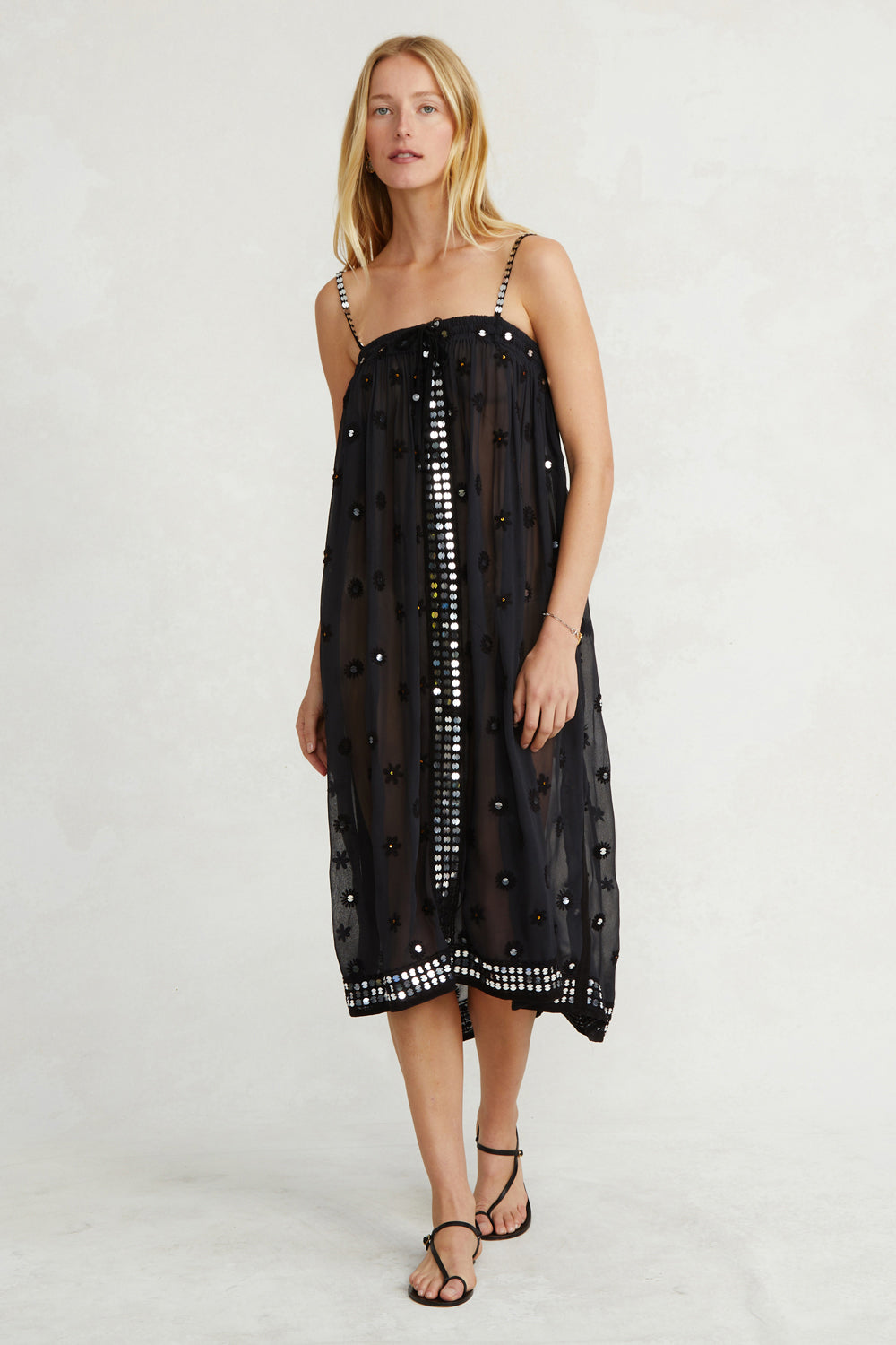 MIRROR SEQUIN DRAWSTRING DRESS - TOTAL ECLIPSE - Kingfisher Road - Online Boutique