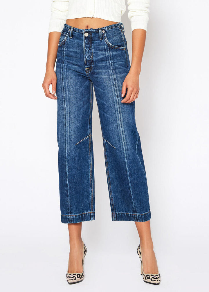QUEEN WIDE LEG CROP DENIM-COLORADO - Kingfisher Road - Online Boutique