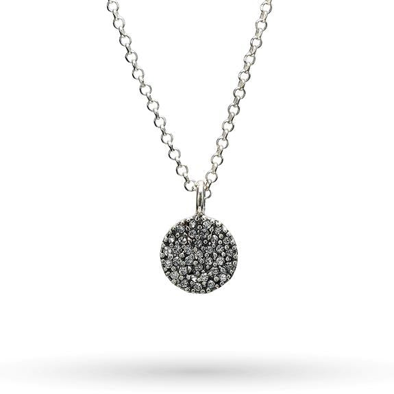 SILVER COSMOS DISC NECKLACE - Kingfisher Road - Online Boutique