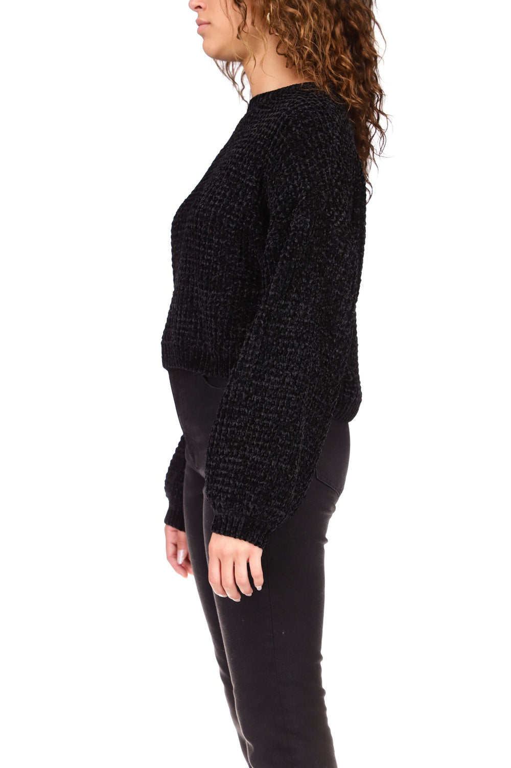 UNDER THE STARS CHENILLE SWEATER - BLACK - Kingfisher Road - Online Boutique