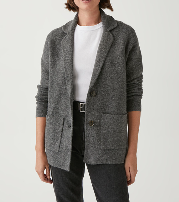 DIANA KNIT BLAZER - CHARCOAL - Kingfisher Road - Online Boutique