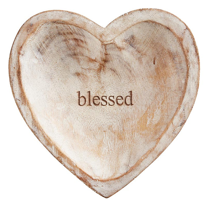 BLESSED WOOD HEART - Kingfisher Road - Online Boutique