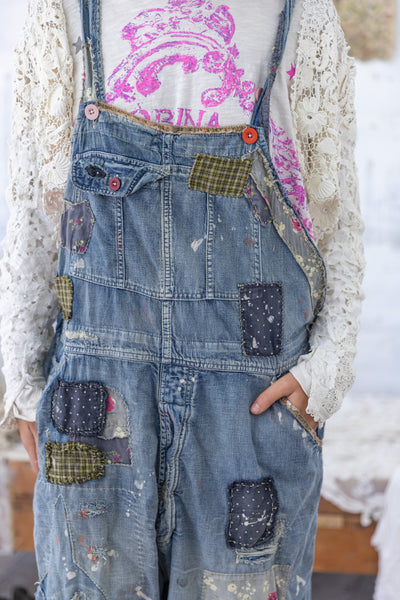 BENJAMIN WIDE LEG OVERALLS-WASHED INDIGO - Kingfisher Road - Online Boutique