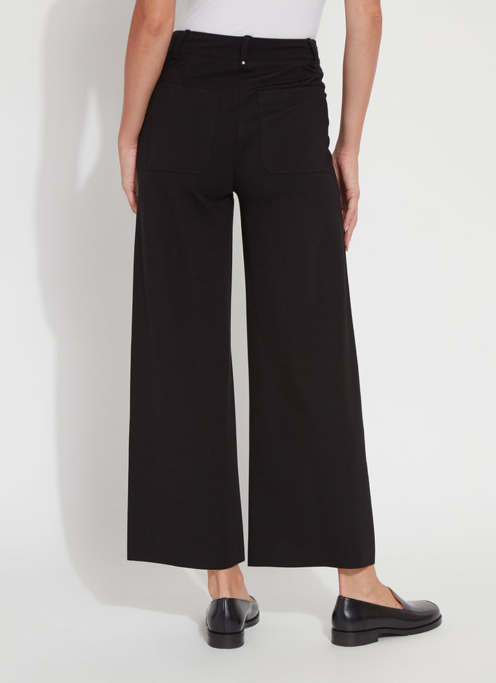 ERIN HI WAIST WIDE LEG PONTE-BLACK - Kingfisher Road - Online Boutique