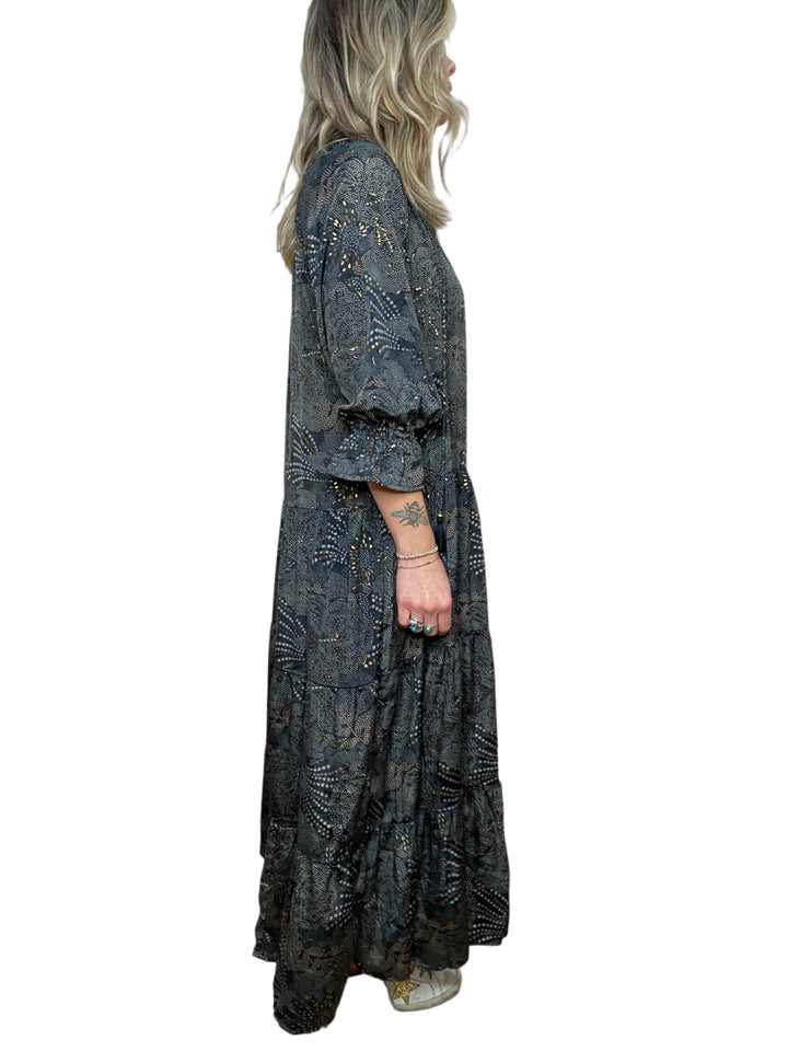 BLACK TIERED PRAIRIE DRESS - Kingfisher Road - Online Boutique