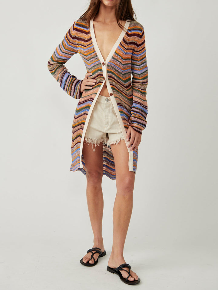 OCEAN WAVES CARDIGAN - DUST IN THE WIND COM - Kingfisher Road - Online Boutique