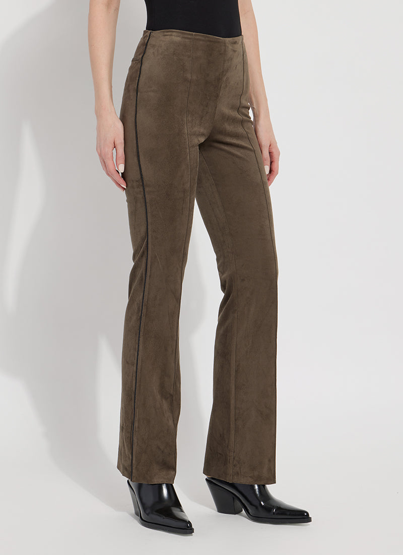 SUEDE ELYSSE PANT - GREEN SMOKE - Kingfisher Road - Online Boutique