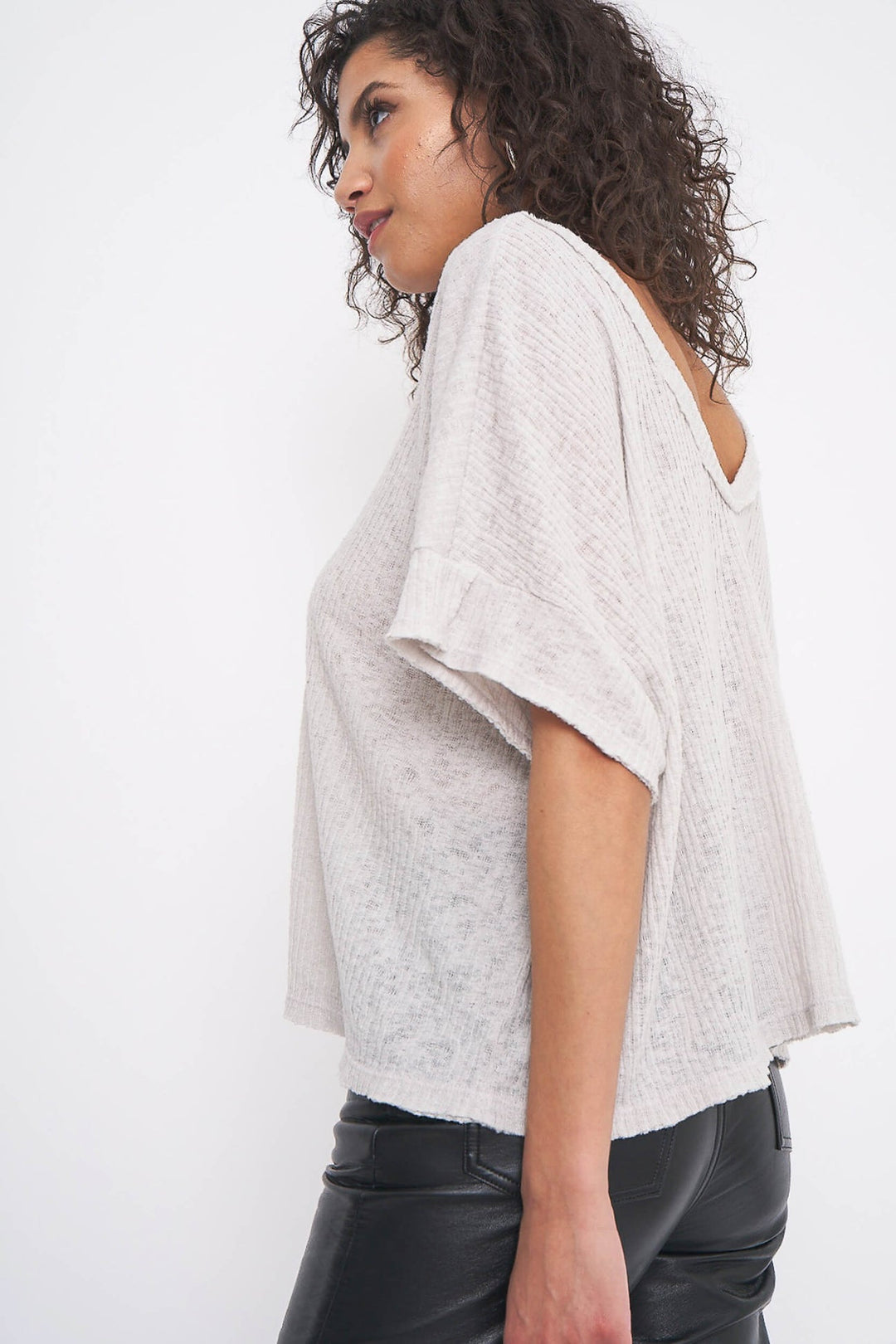 EASY TO LOVE DOUBLE V RIB TEE - Kingfisher Road - Online Boutique