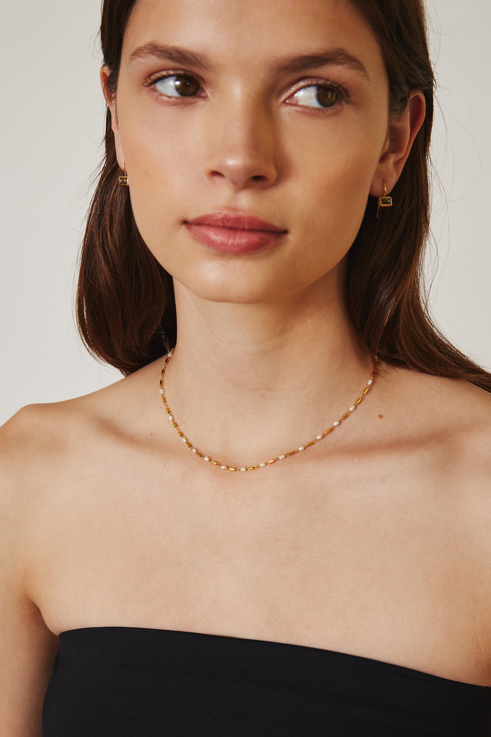 WHITE PEARL FRESHWATER RICE PEARL NECKLACE - Kingfisher Road - Online Boutique