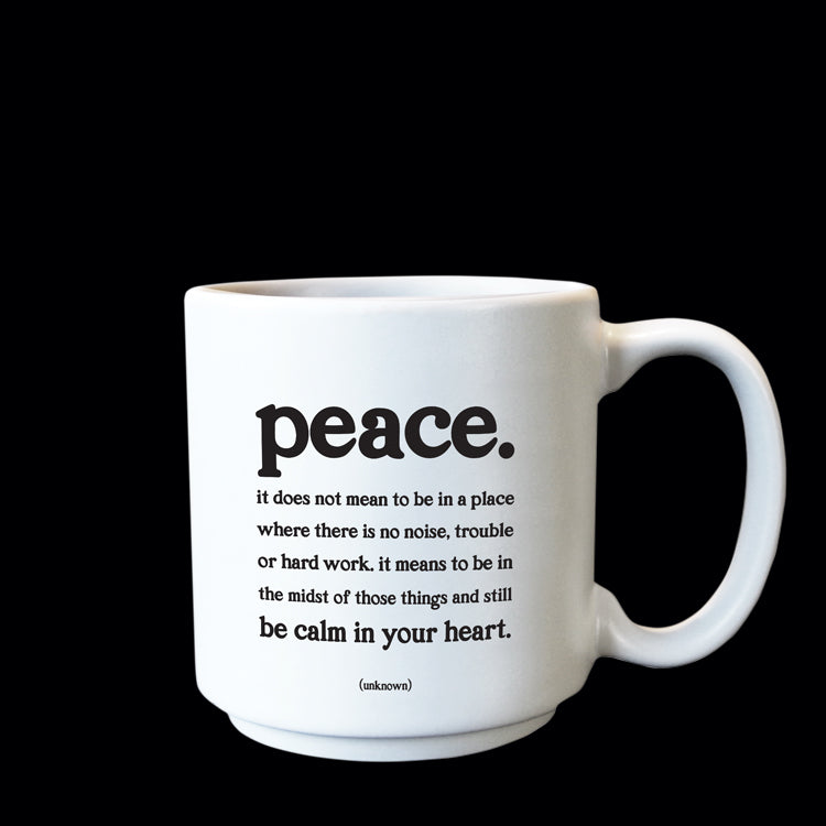 PEACE DOES NOT MEAN MINI MUG - Kingfisher Road - Online Boutique