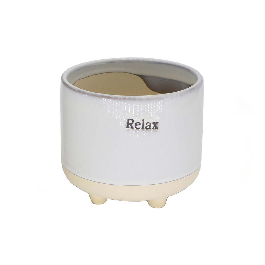 4.75" RELAX FOOTED PLANTER - Kingfisher Road - Online Boutique