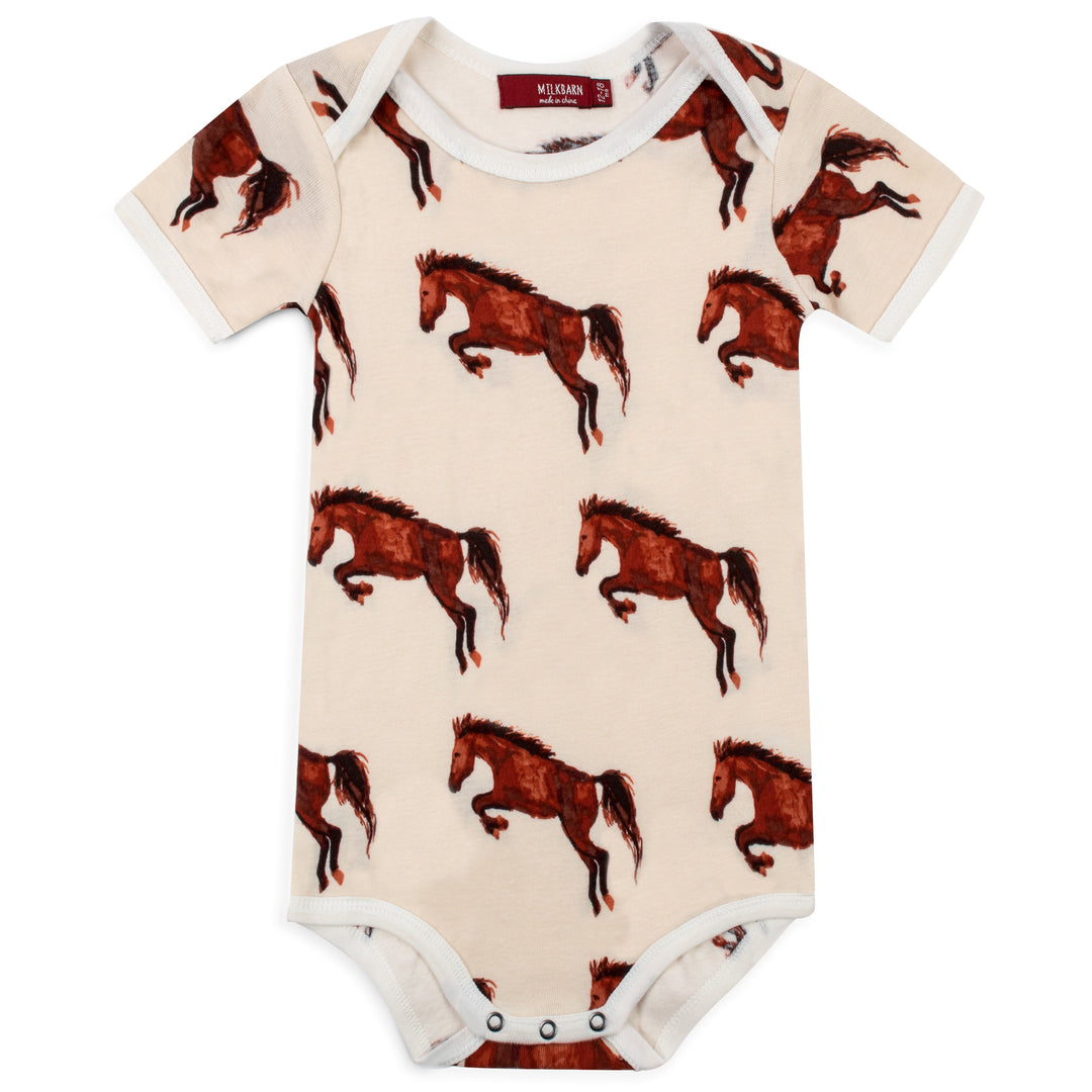 NATURAL HORSE ORGANIC ONESIE - Kingfisher Road - Online Boutique