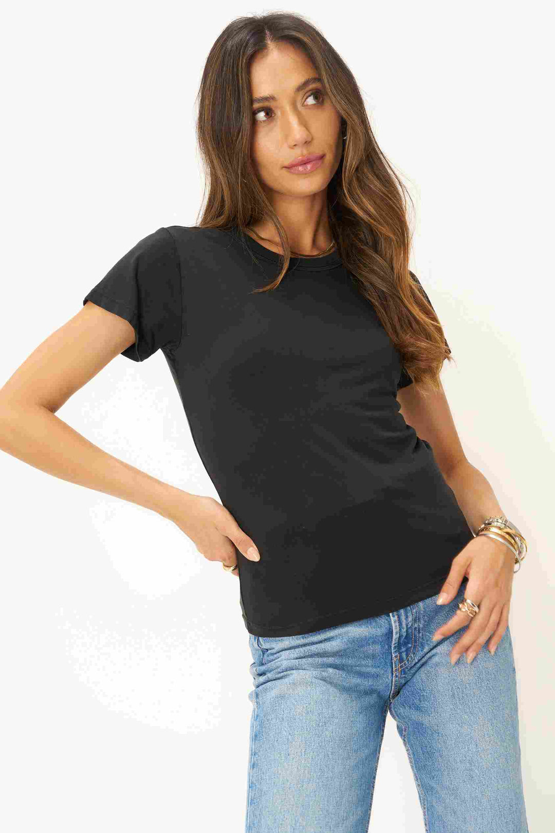 YOU GOT IT WASHED BABY TEE-BLACK - Kingfisher Road - Online Boutique