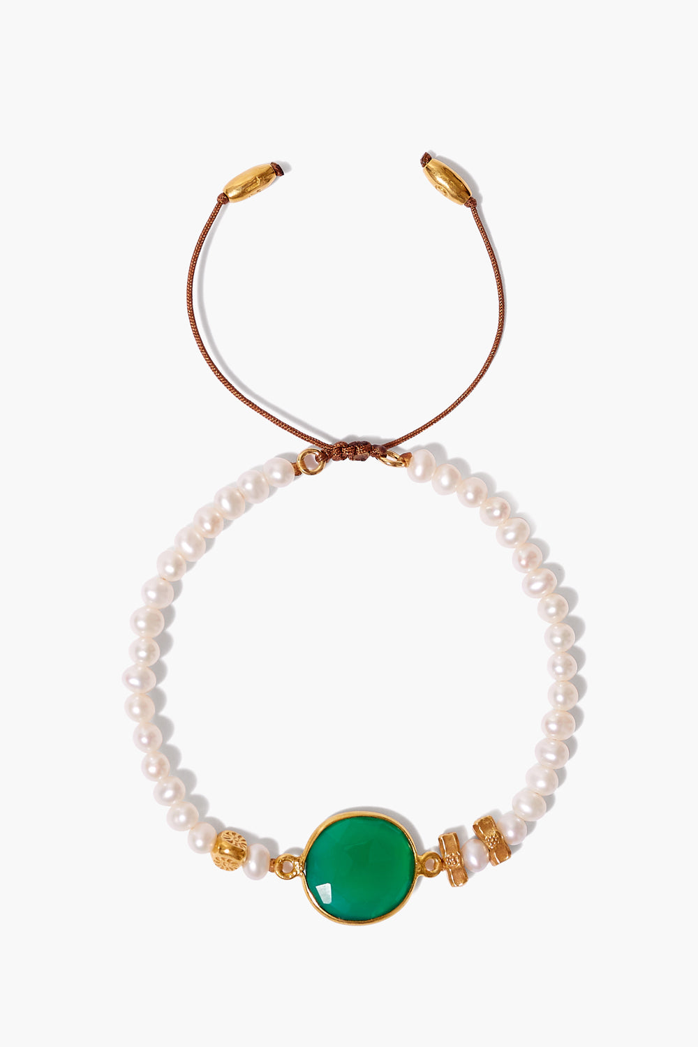 WHITE PEARL MIX PULL-TIE BRACELET - Kingfisher Road - Online Boutique