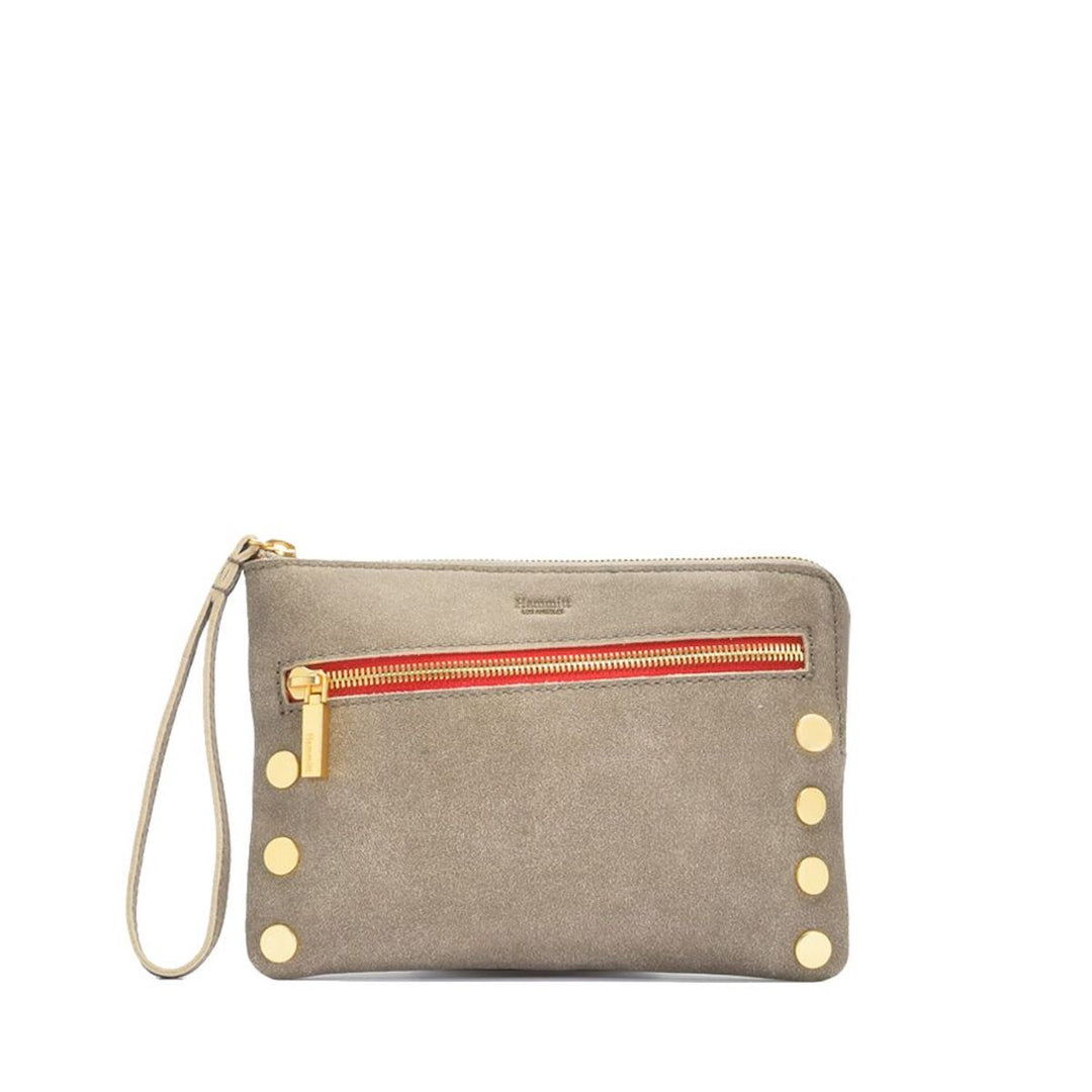 NASH SML CLUTCH PEWTER - GOLD - Kingfisher Road - Online Boutique
