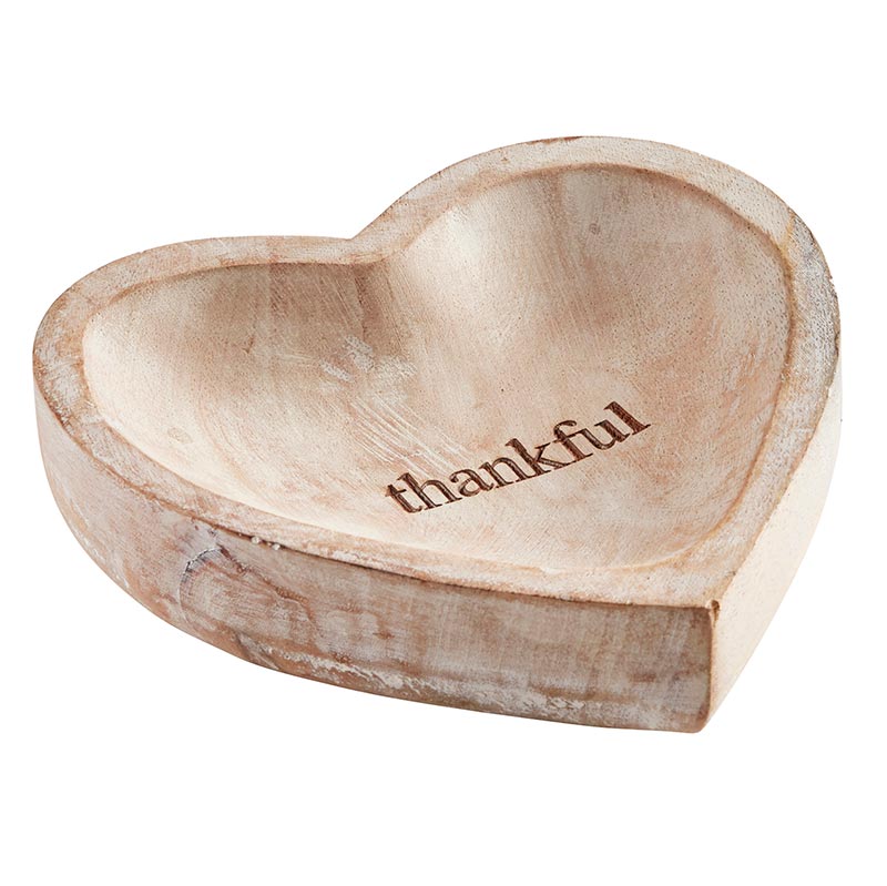 THANKFUL WOOD HEART - Kingfisher Road - Online Boutique