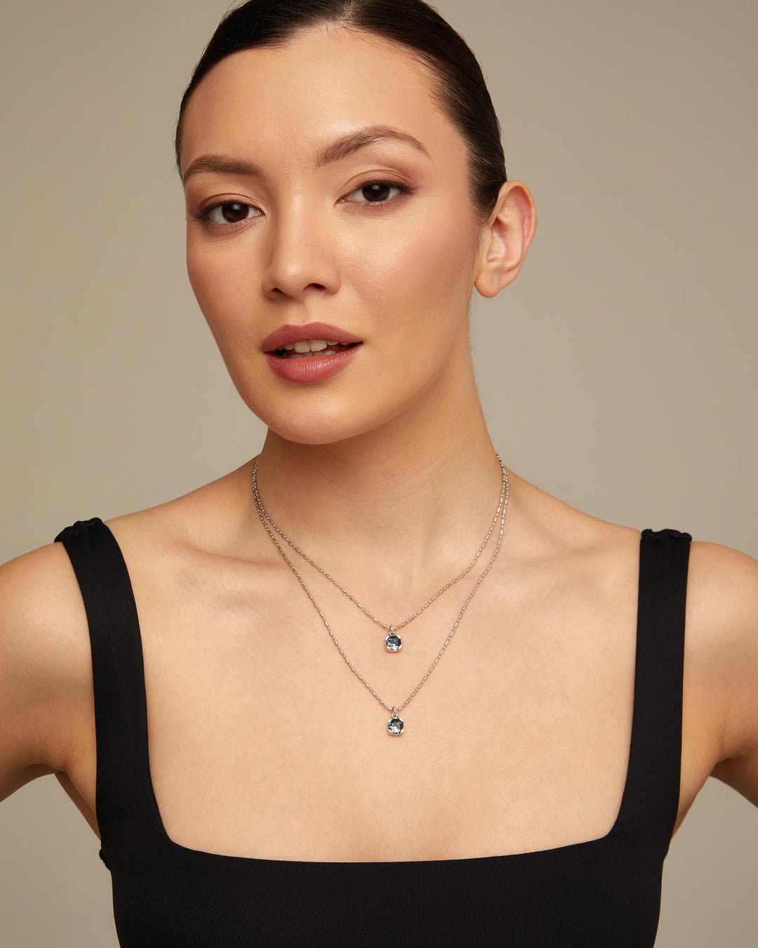 AURA BLUE NECKLACE-SILVER - Kingfisher Road - Online Boutique
