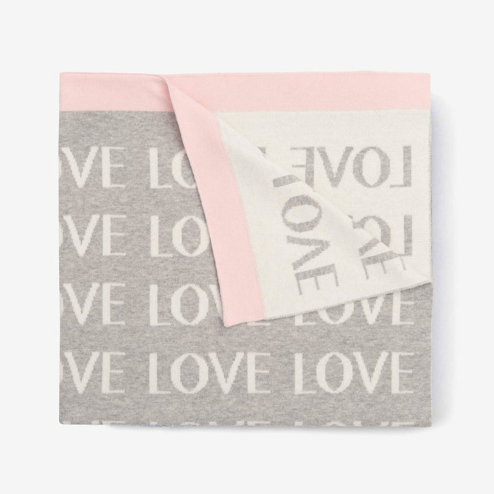 PINK LOVE COTTON BABY BLANKET - Kingfisher Road - Online Boutique