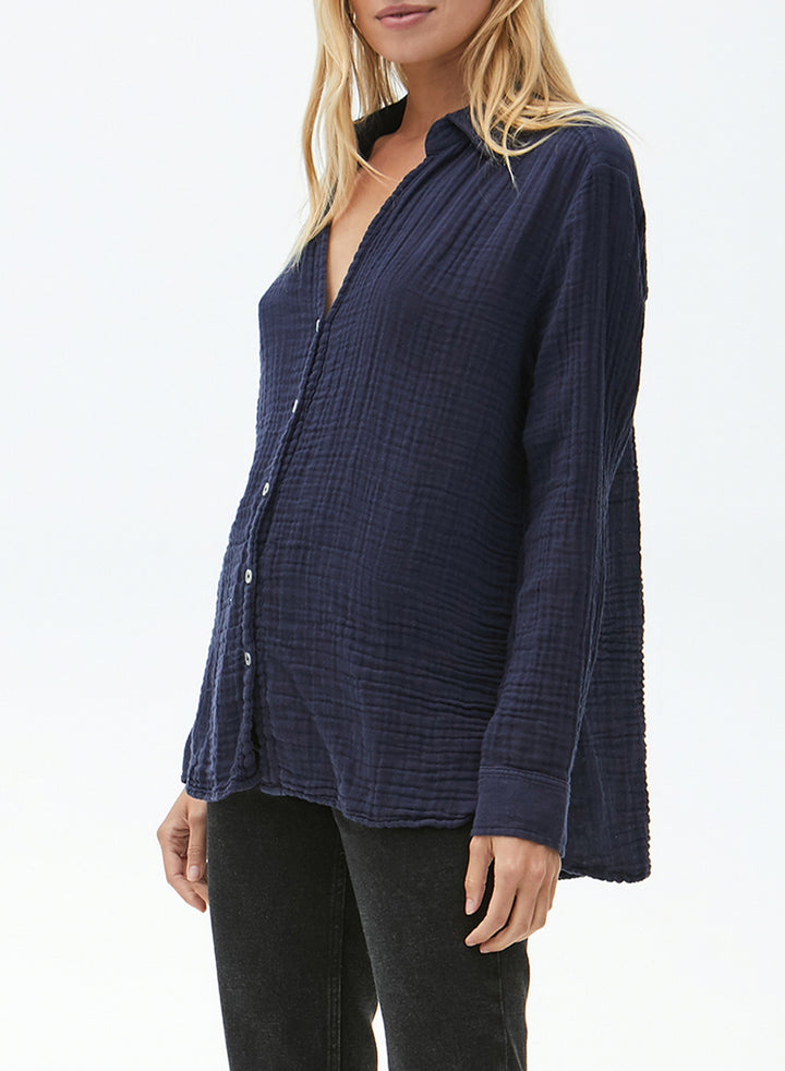 LEO BUTTON DOWN SHIRT - ADMIRAL - Kingfisher Road - Online Boutique