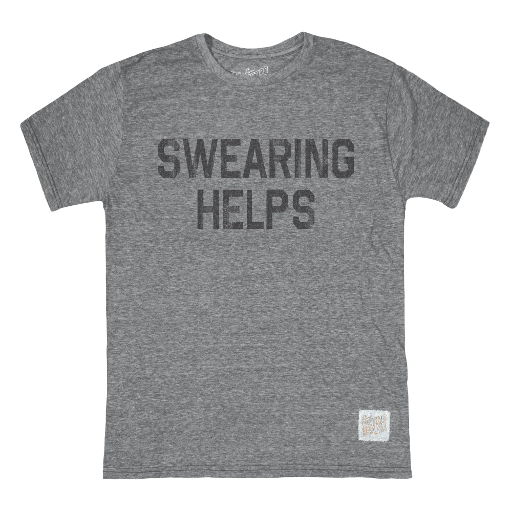 SWEARING HELPS TEE-GREY - Kingfisher Road - Online Boutique