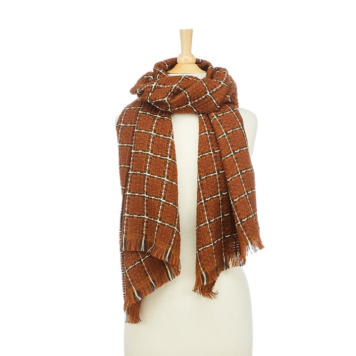 SOFT AND SILKY CHECKED SCARF - Kingfisher Road - Online Boutique