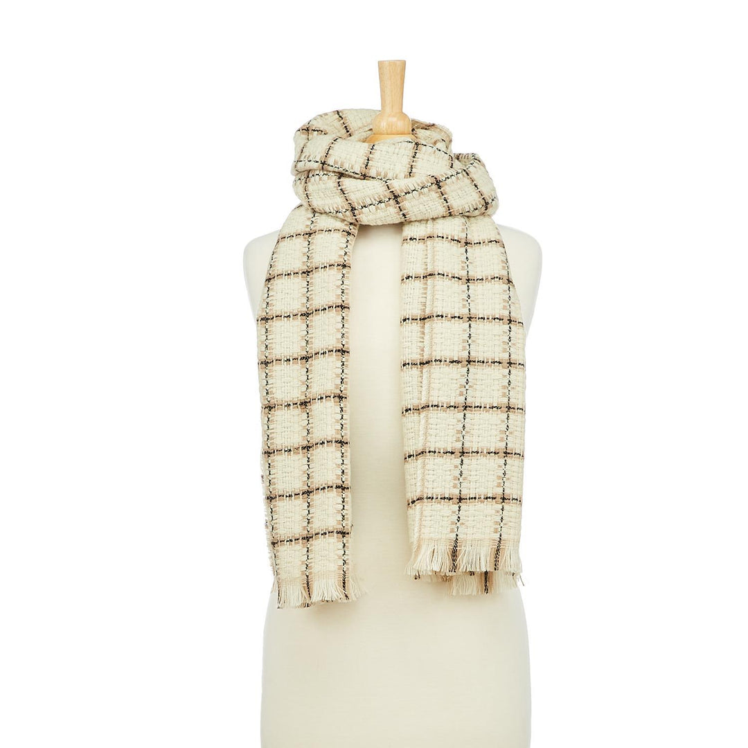 SOFT AND SILKY CHECKED SCARF - Kingfisher Road - Online Boutique