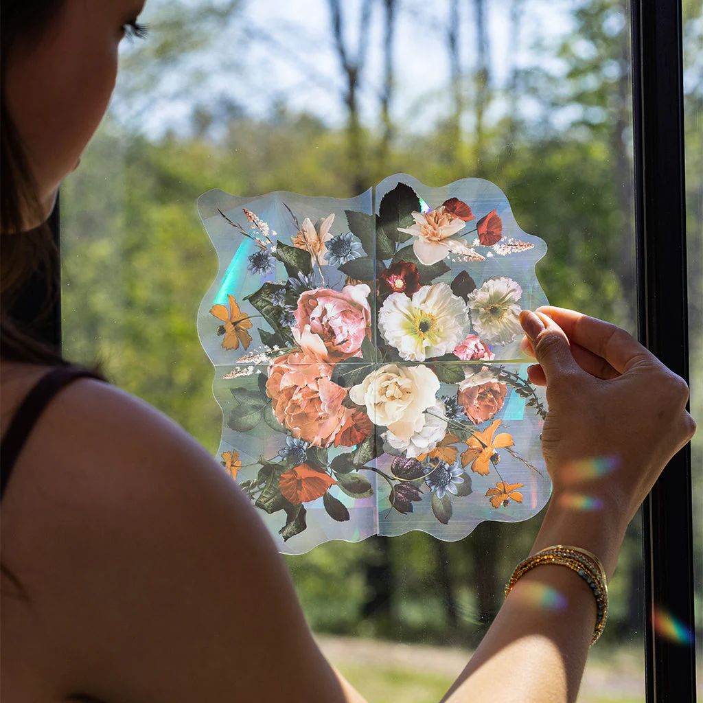 Window Catcher Sticker SUNCATCHER WINDOW STICKERS-FLOWER BOUQUET – Kingfisher Road