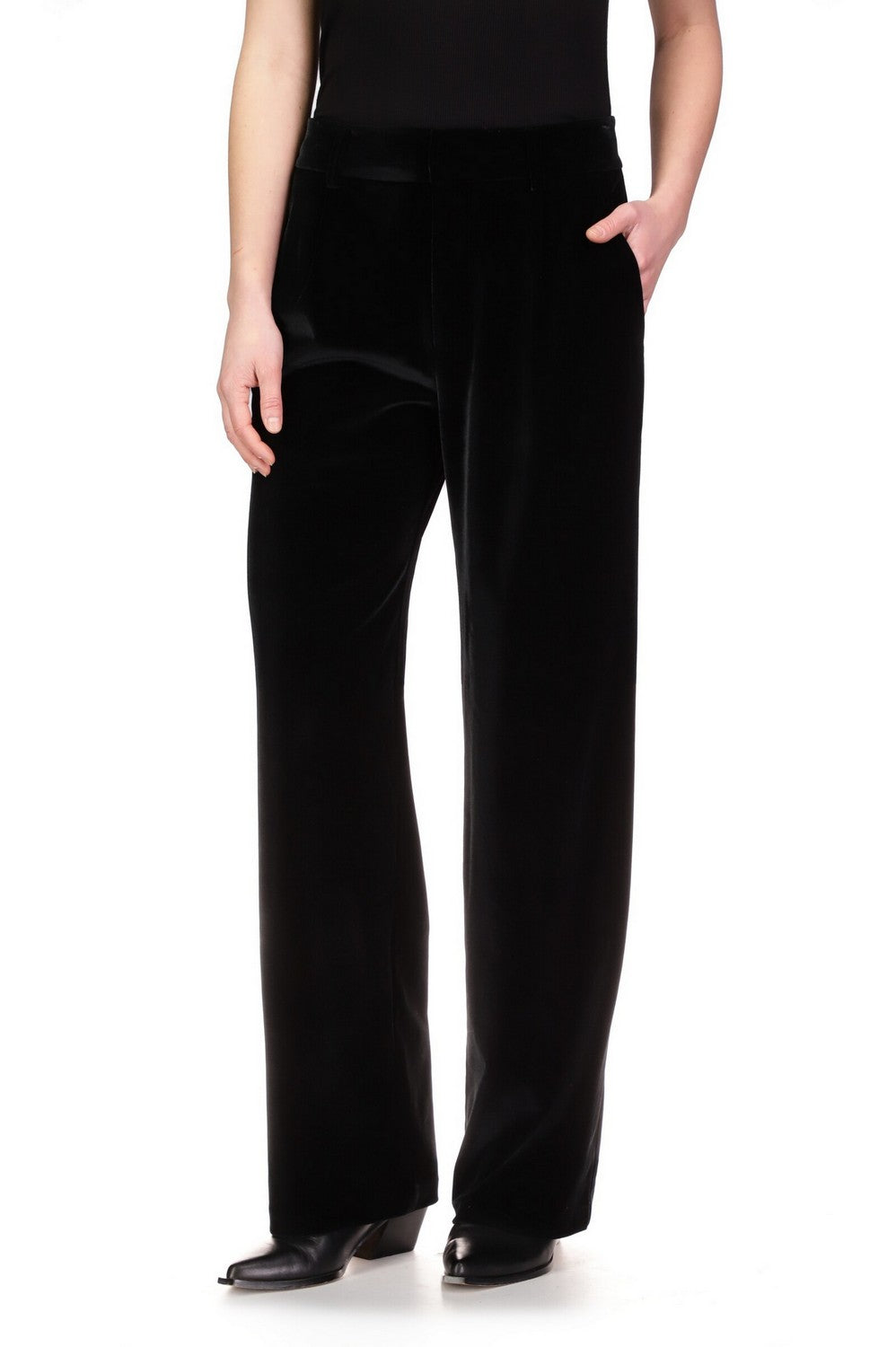 FAYE VELVET TROUSER - BLACK - Kingfisher Road - Online Boutique