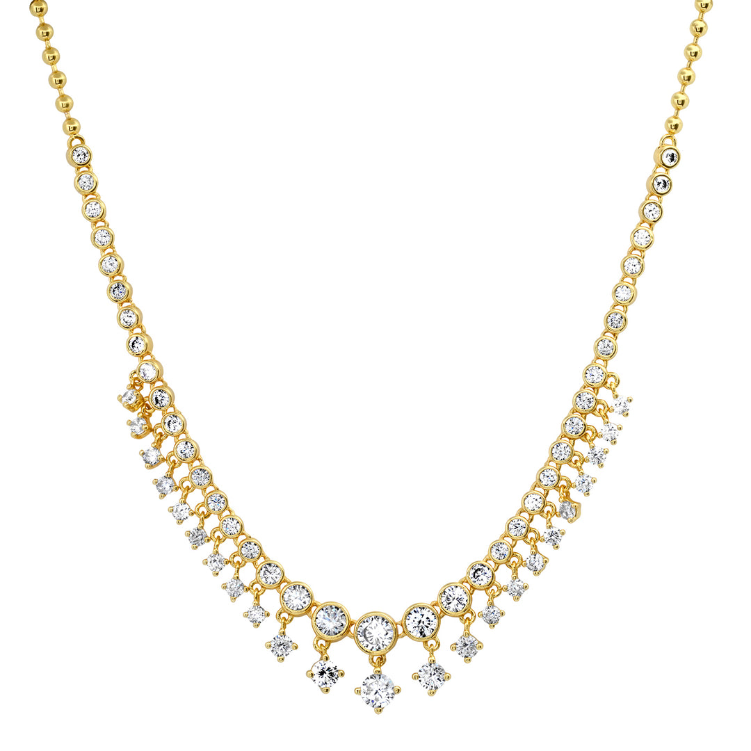 CZ BIB NECKLACE-GOLD - Kingfisher Road - Online Boutique