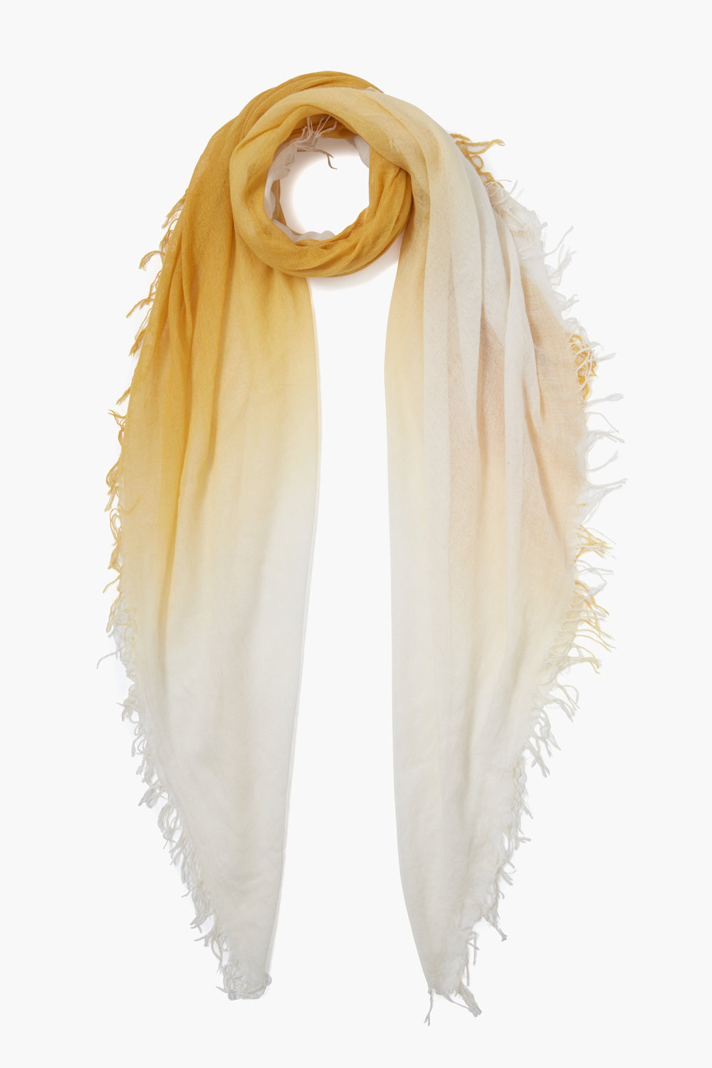DIP DYE SCARF WITH FRINGE - HONEY - Kingfisher Road - Online Boutique