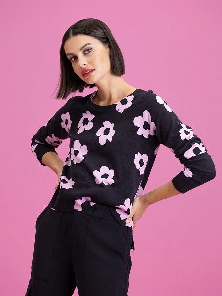 FLOWER POP ALL DAY LONG SWEATER - Kingfisher Road - Online Boutique