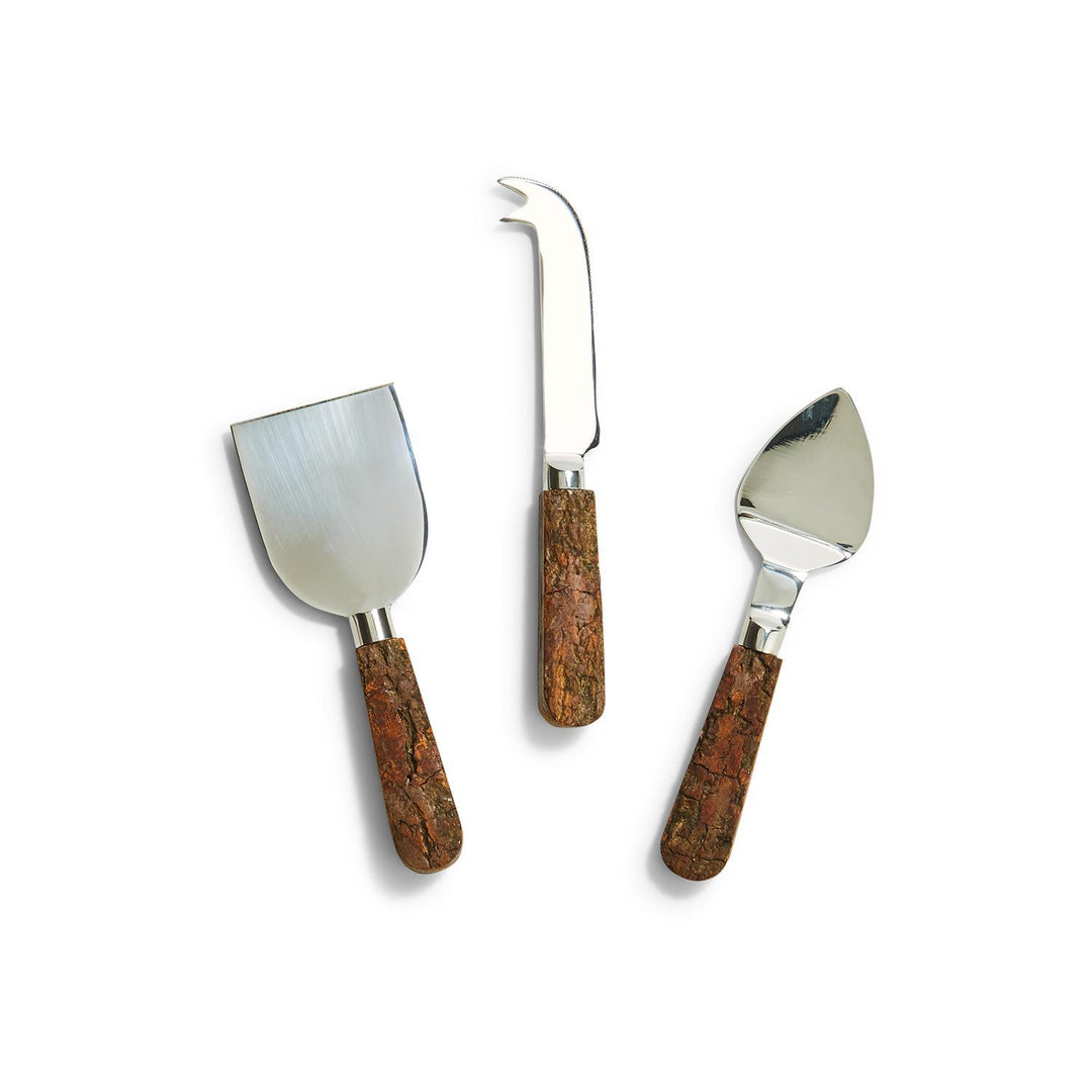 BARK HANDLE CHEESE KNIVES - Kingfisher Road - Online Boutique