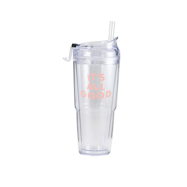 It's All Good Clear Tumbler - Kingfisher Road - Online Boutique