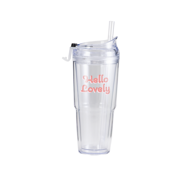 Hello Lovely Clear Tumbler - Kingfisher Road - Online Boutique