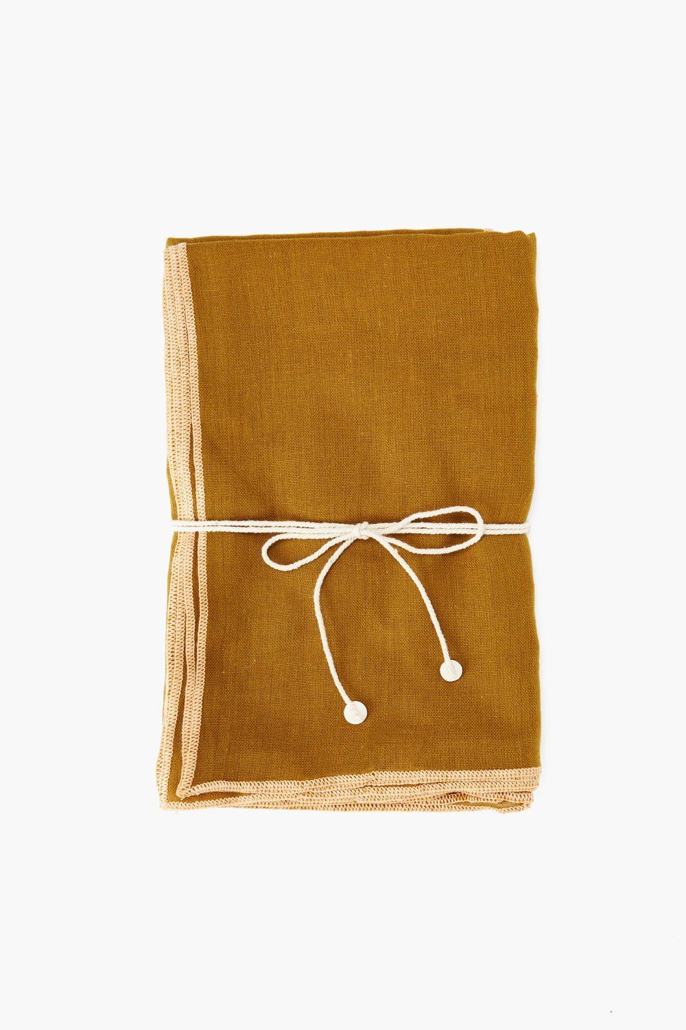 100% COTTON CONTRAST STITCHED NAPKIN/4 - Kingfisher Road - Online Boutique
