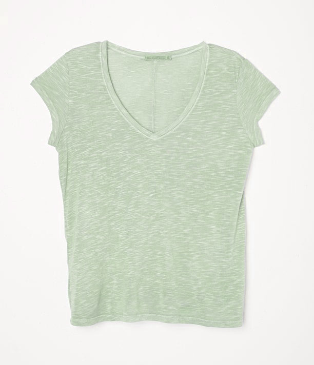 Brooklyn V-Neck Tee in Pistachio - Kingfisher Road - Online Boutique