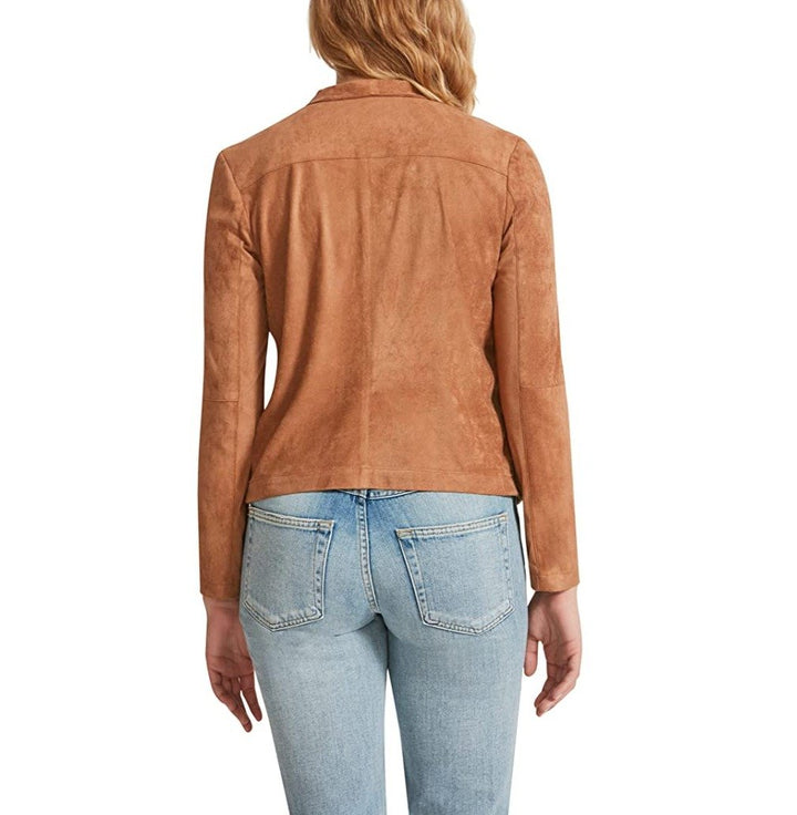 CAMEL SUEDE IT OUT JACKET - Kingfisher Road - Online Boutique