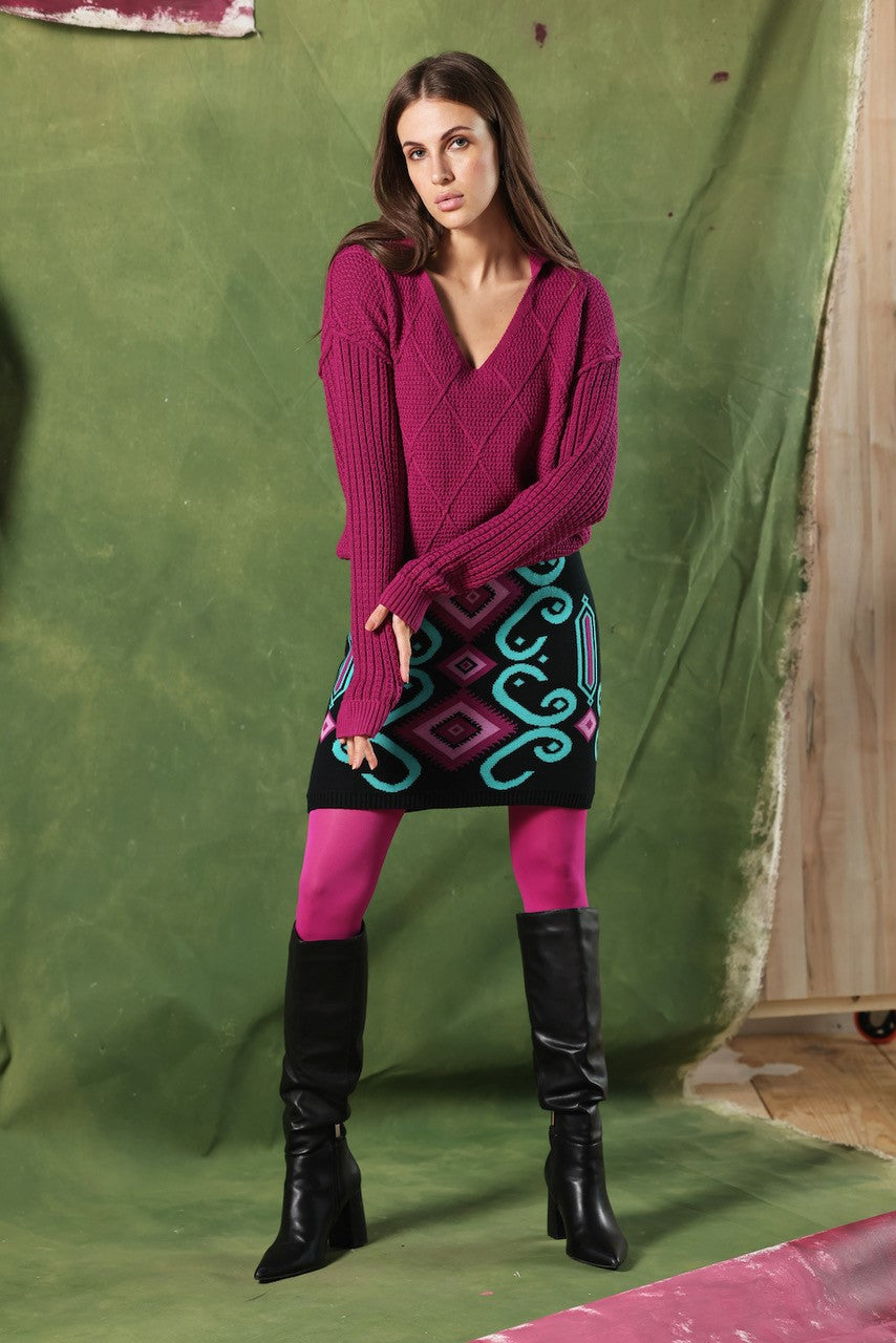 NICOLE SWEATER - FUCHSIA - Kingfisher Road - Online Boutique