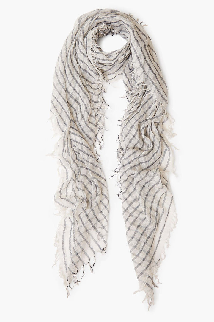 JET STREAM STRIPE CASHMERE SILK SCARF - Kingfisher Road - Online Boutique