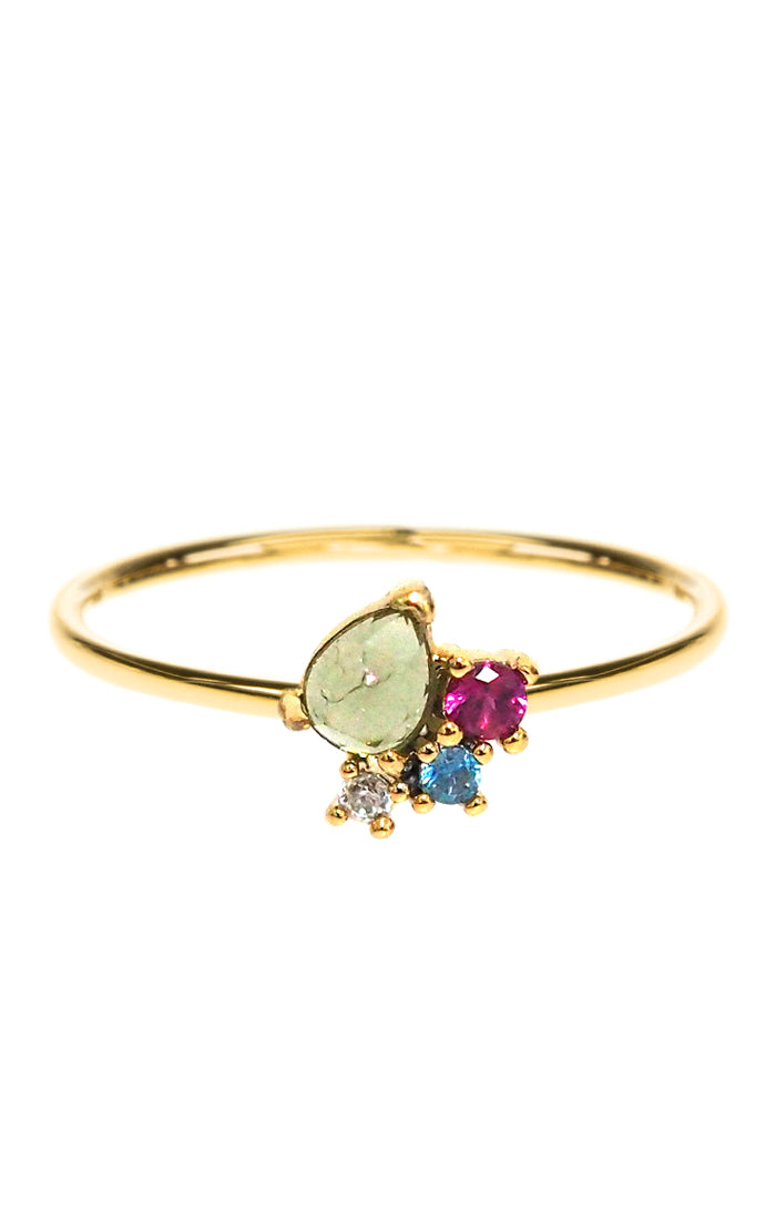 CLUSTERED STONE RING - Kingfisher Road - Online Boutique