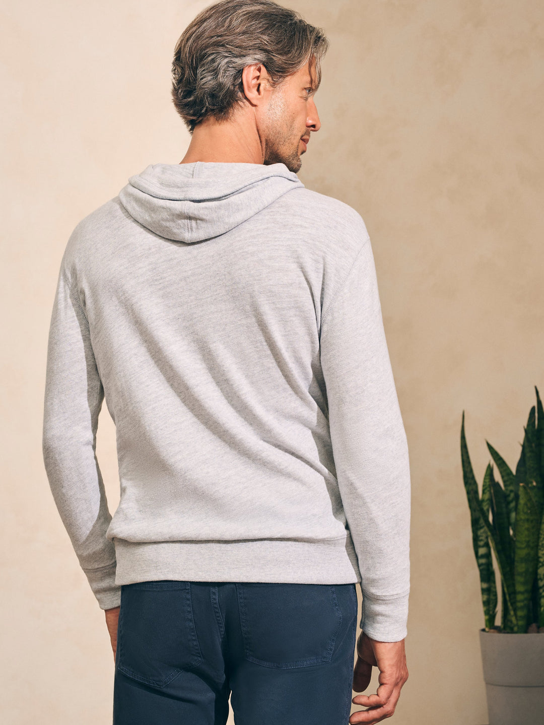 SUNWASHED SLUB HOODIE - LIGHT GREY HEATHER - Kingfisher Road - Online Boutique