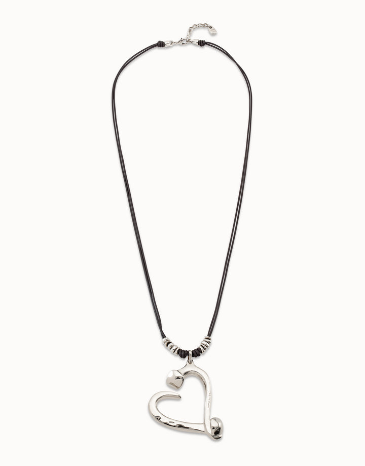 BIG LOVE NECKLACE SILVER - Kingfisher Road - Online Boutique