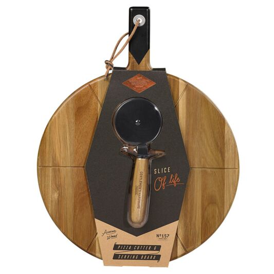 PIZZA CUTTER & SERVING BOARD - Kingfisher Road - Online Boutique