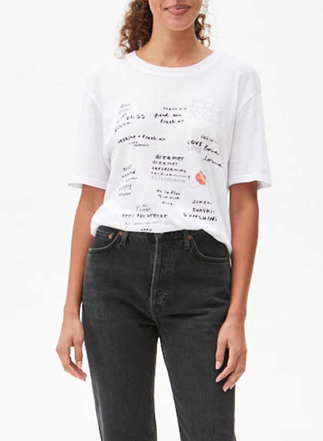 WHITE LAUREN RELAXED FIT EASY TEE - Kingfisher Road - Online Boutique