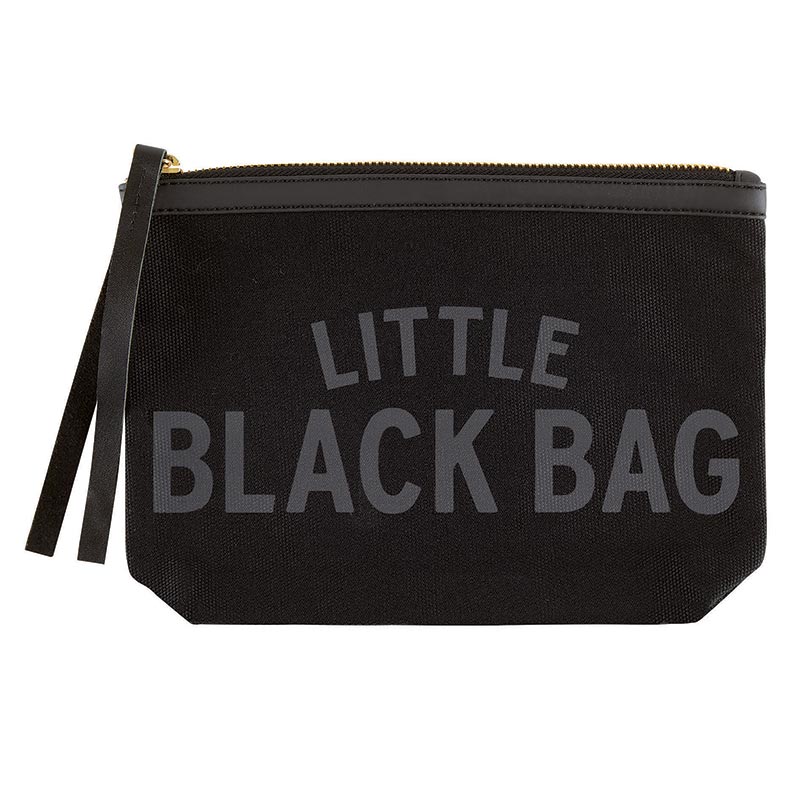 BLACK CANVAS POUCH - LITTLE BLACK BAG - Kingfisher Road - Online Boutique