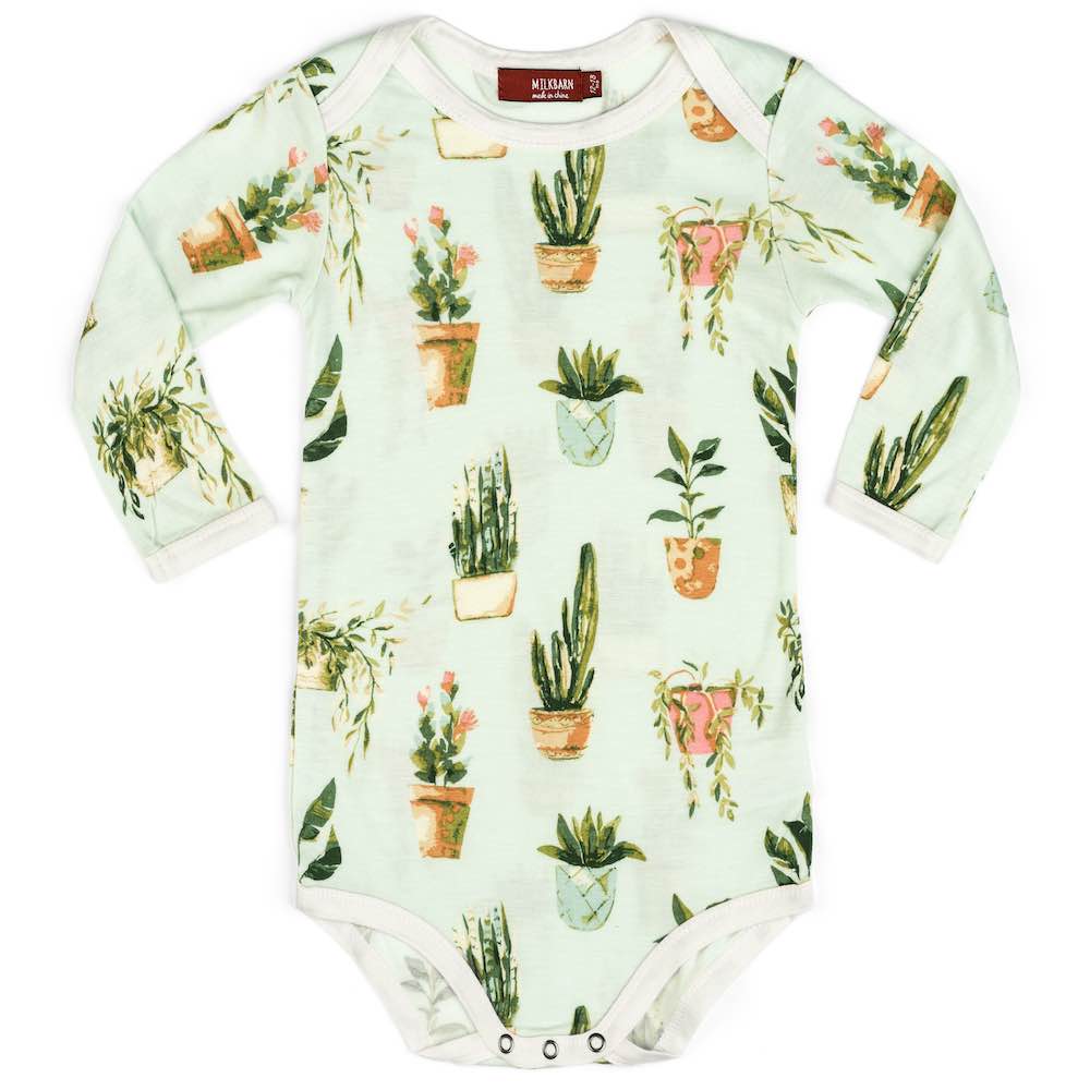 POTTED PLANTS BAMBOO L/S ONESIE - Kingfisher Road - Online Boutique